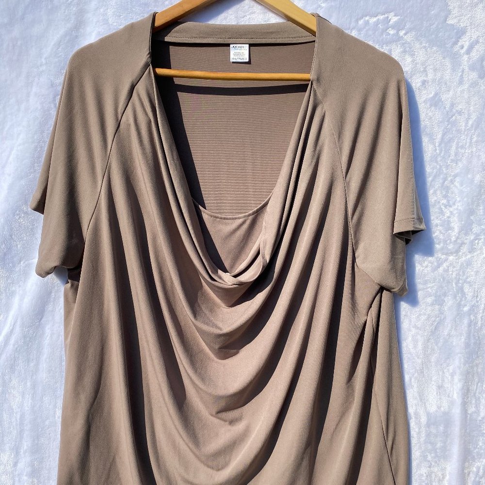 Gorgeous Dark Biege Blouse Plus Size 3X
